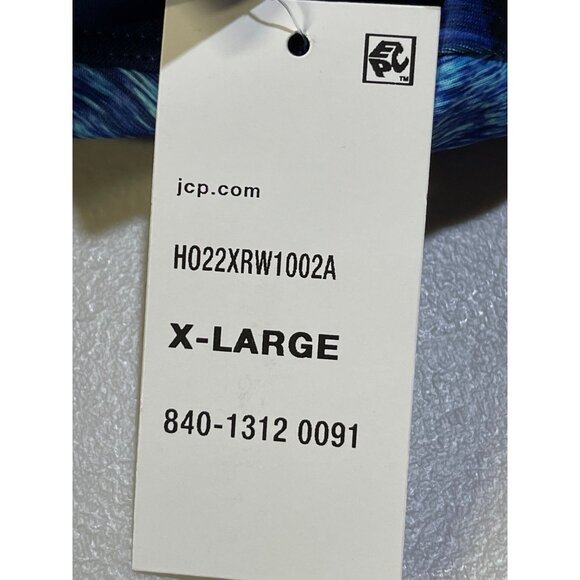 Xersion Womens Size XL Sports Bra Medium Support Adjustable Back Blue and Black - Picture 10 of 10